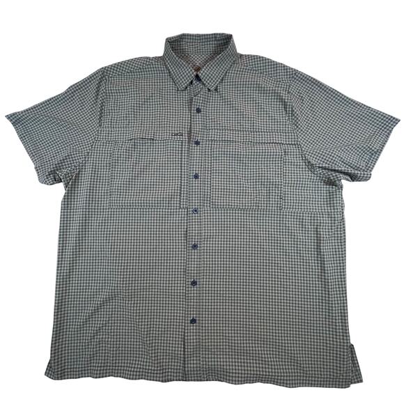 GameGuard Mesquite Tekcheck 1041 Vented Fishing Green Plaid Shirt Men 3XL - Picture 1 of 5